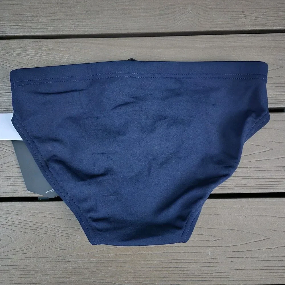 TYR Durafast Elite Water Polo Breakaway Swimwear Men Navy Racer Briefs Sz 26 New